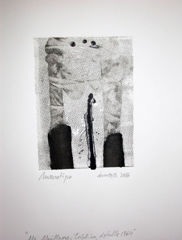 Monotipo Millares7 - 2016 -  Plancha 16x12cm - Papel 250gr. Canson Guarro